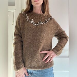 NWT Day Birger et Mikkelsen for India Hicks Safari Beaded Wool Sweater Medium